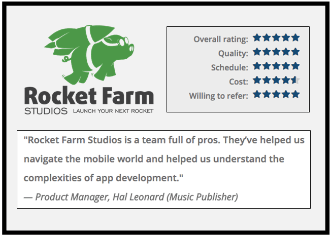 Featured image for “Rocket Farm Studios Recognized as Leading App Developer”