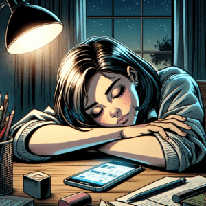 Girl going through cognitive load.