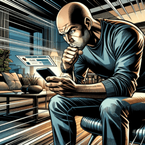 Man experiencing loss aversion.