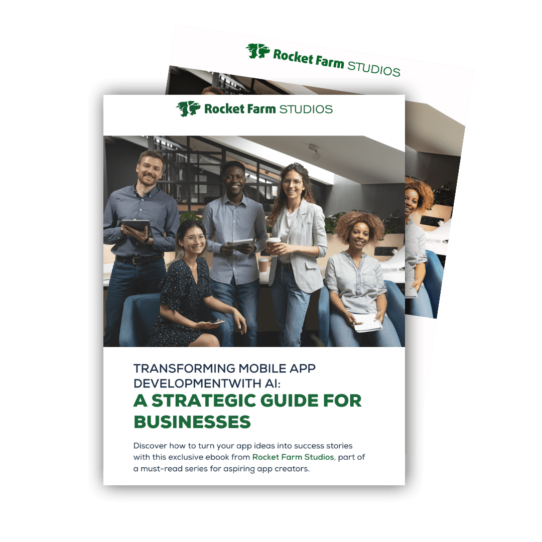 Transforming Mobile App Development with AI: A Strategic Guide for Businesses Ebook Cover