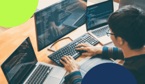 Developer performing code maintenance on an app.